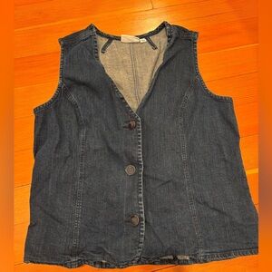 Denim and company denim vest L